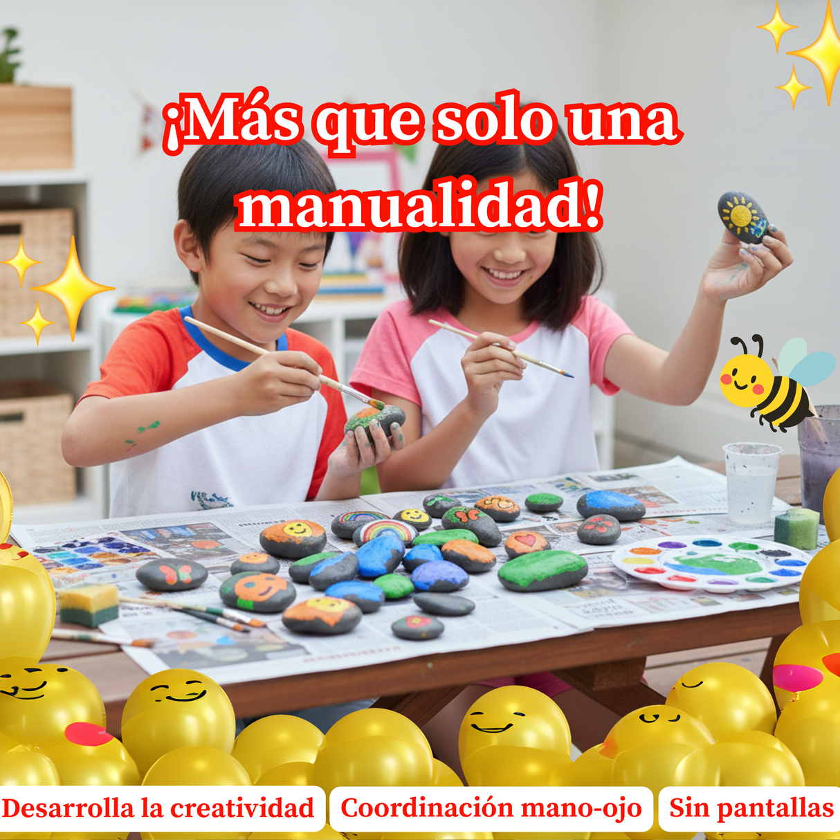 PINTA PIEDRAS QUE BRILLAN EN LA OSCURIDAD