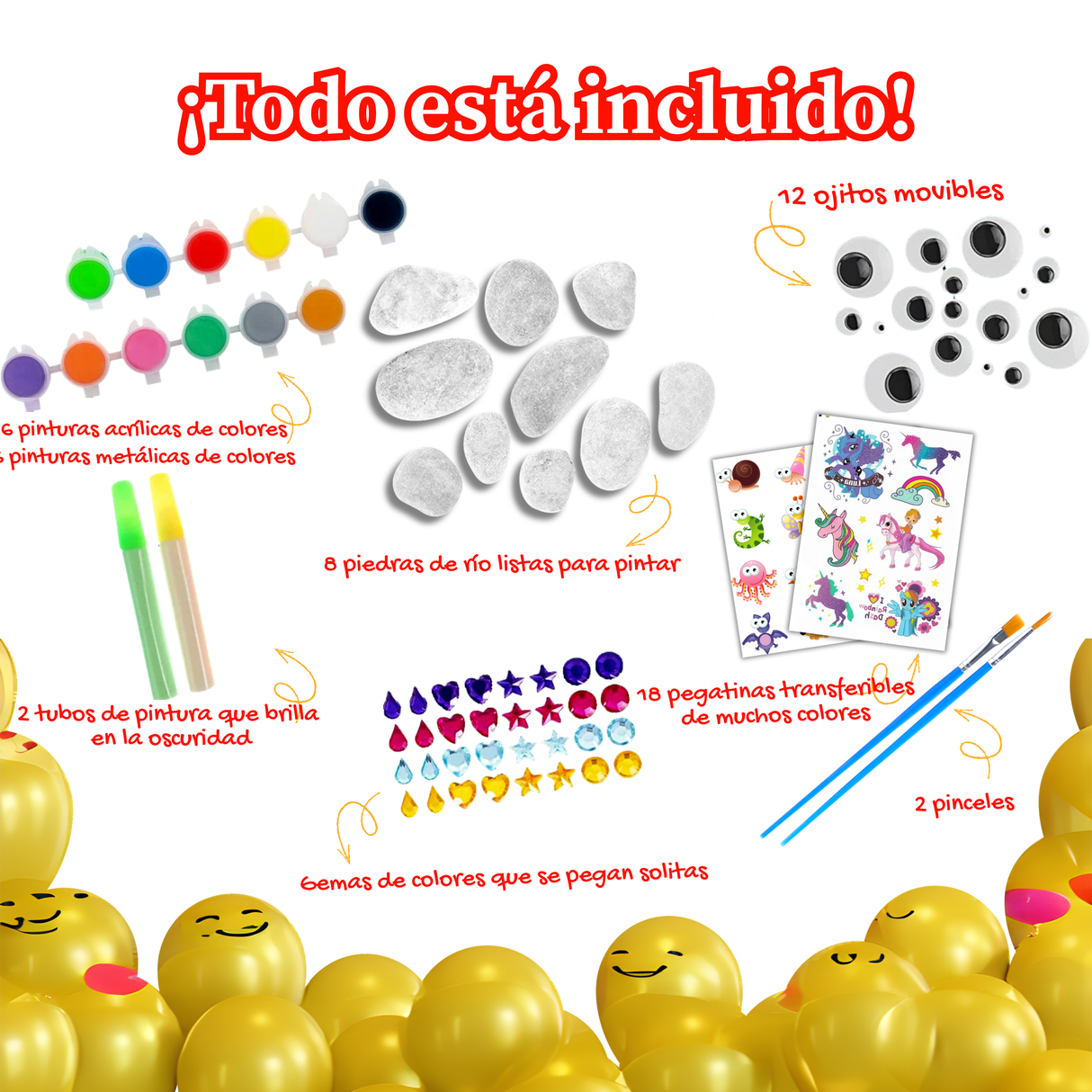 PINTA PIEDRAS QUE BRILLAN EN LA OSCURIDAD