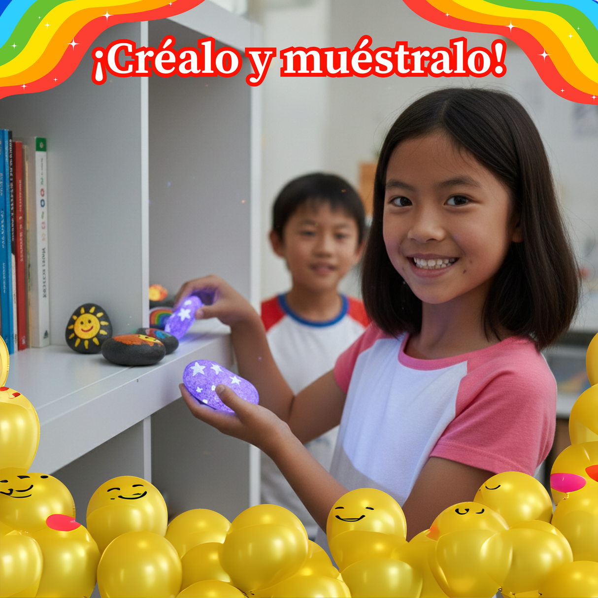 PINTA PIEDRAS QUE BRILLAN EN LA OSCURIDAD