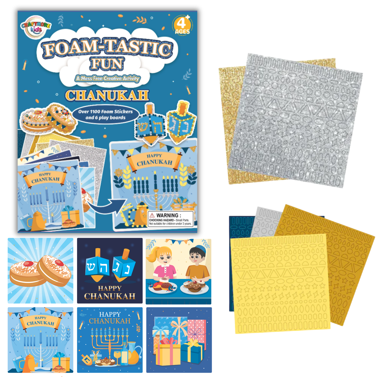 Chanukah Foam Tastic Fun Mess Free Activity Kit