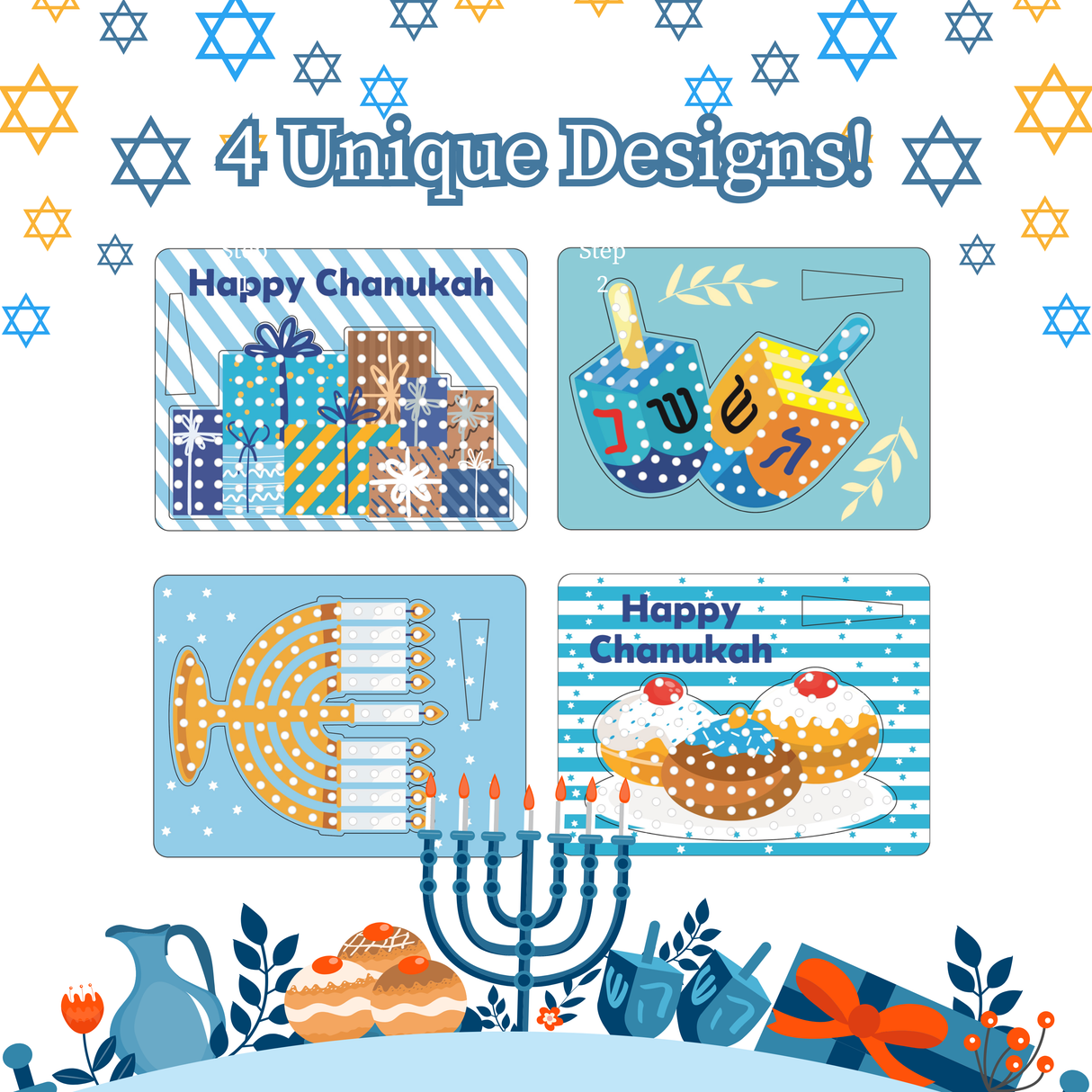 Chanukah Poke In Art Mess Free Activity Kit