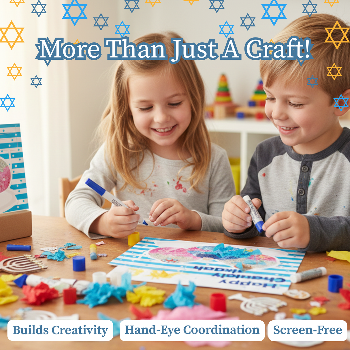 Chanukah Poke In Art Mess Free Activity Kit