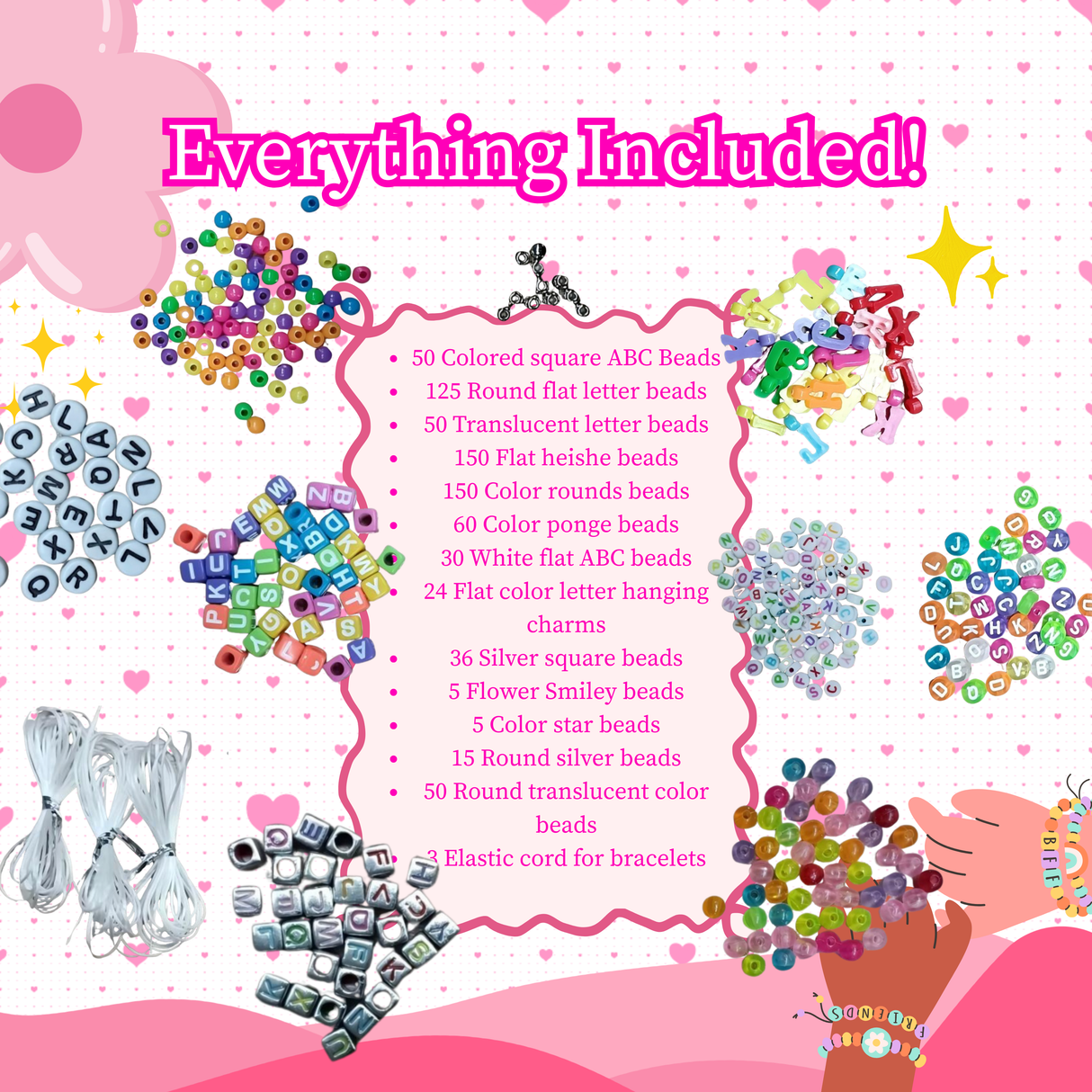 Alphabet Beads Friendship - Bracelet Making. 750 beads