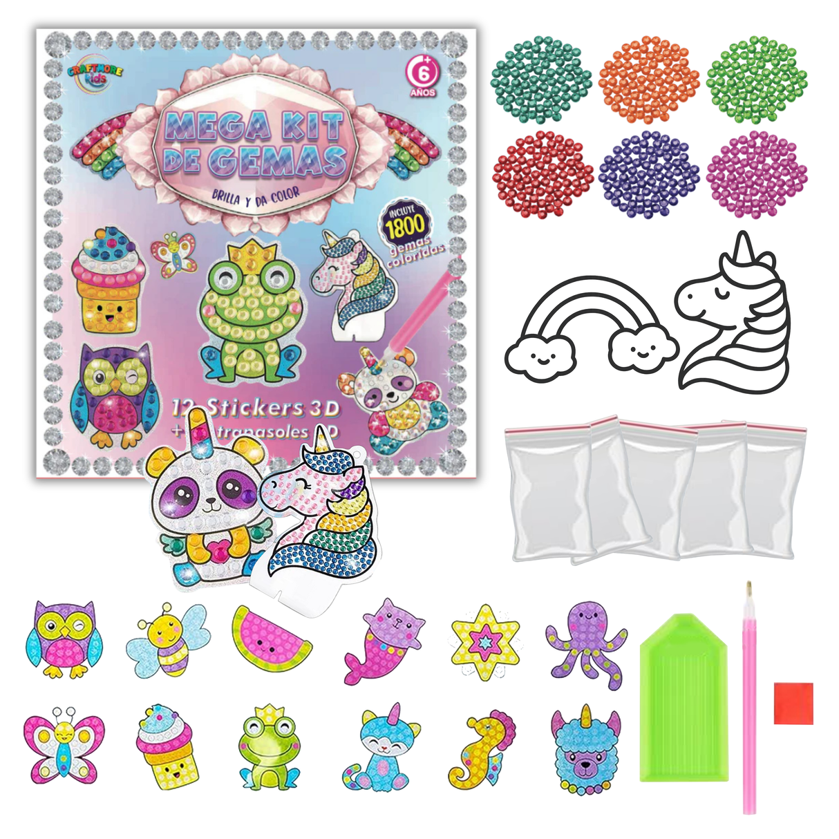 MEGA KIT DE GEMAS BRILLA y DA COLOR