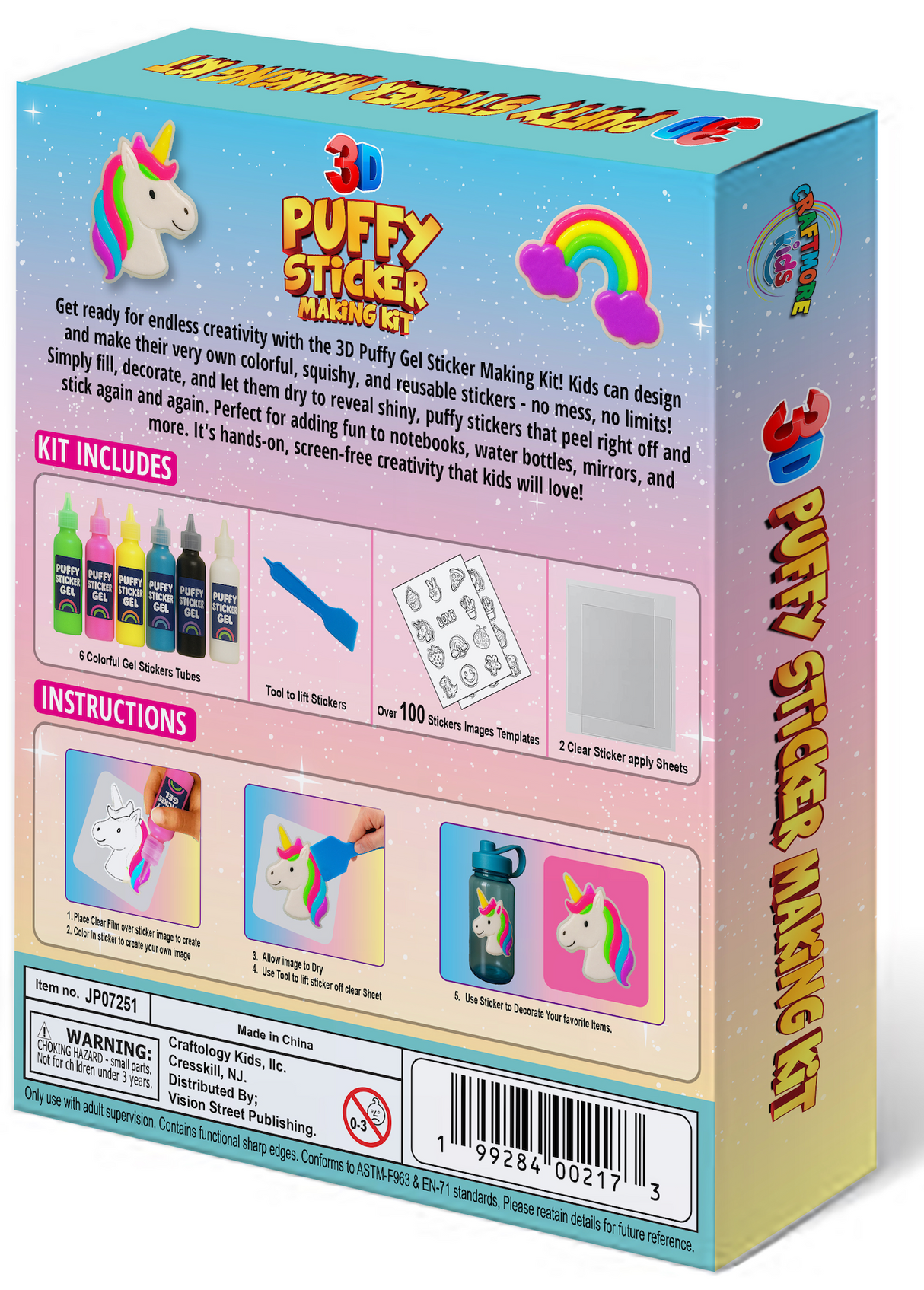3D Puffy-Gel Sticker Making Kit – Create, Peel & Reuse!