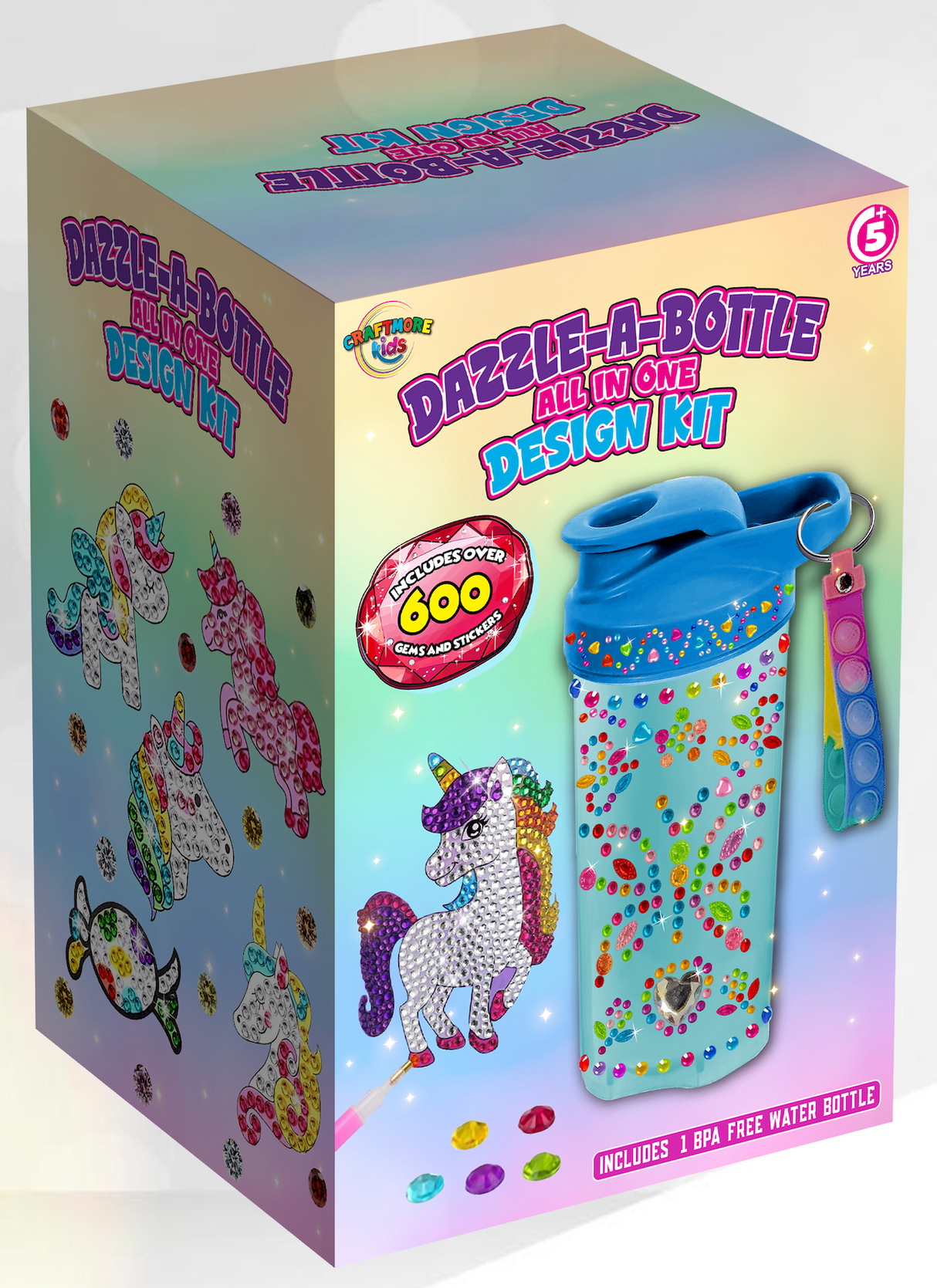 DAZZLE-A-BOTTLE, Water Bottle Complete Decorating Kit