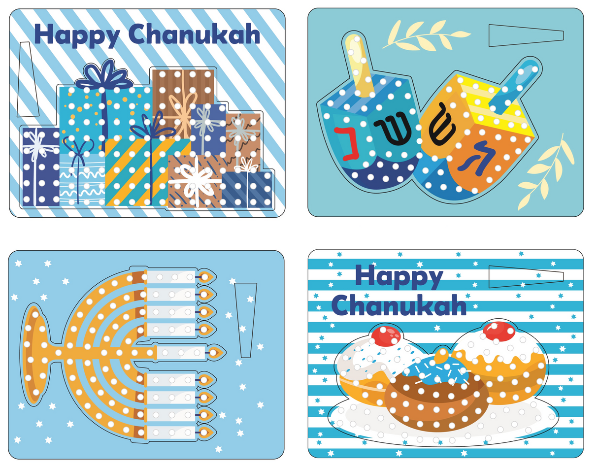 Chanukah Poke In Art Mess Free Activity Kit