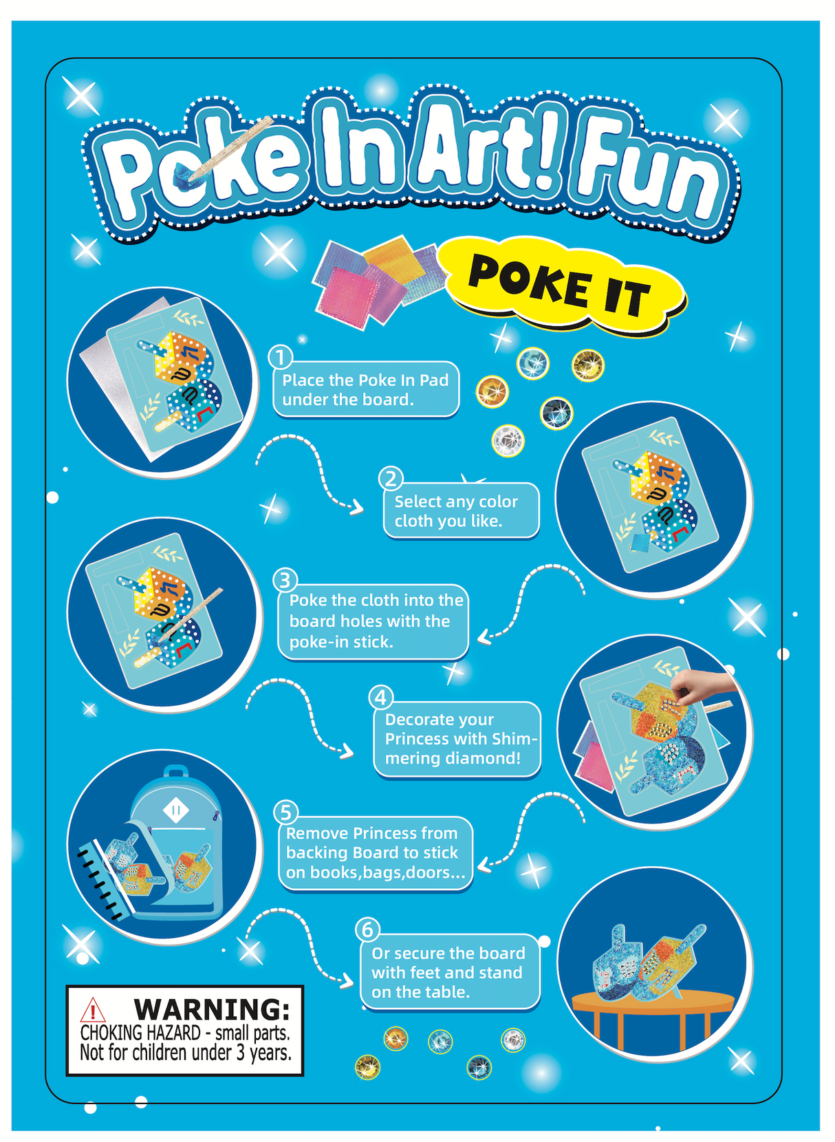 Chanukah Poke In Art Mess Free Activity Kit
