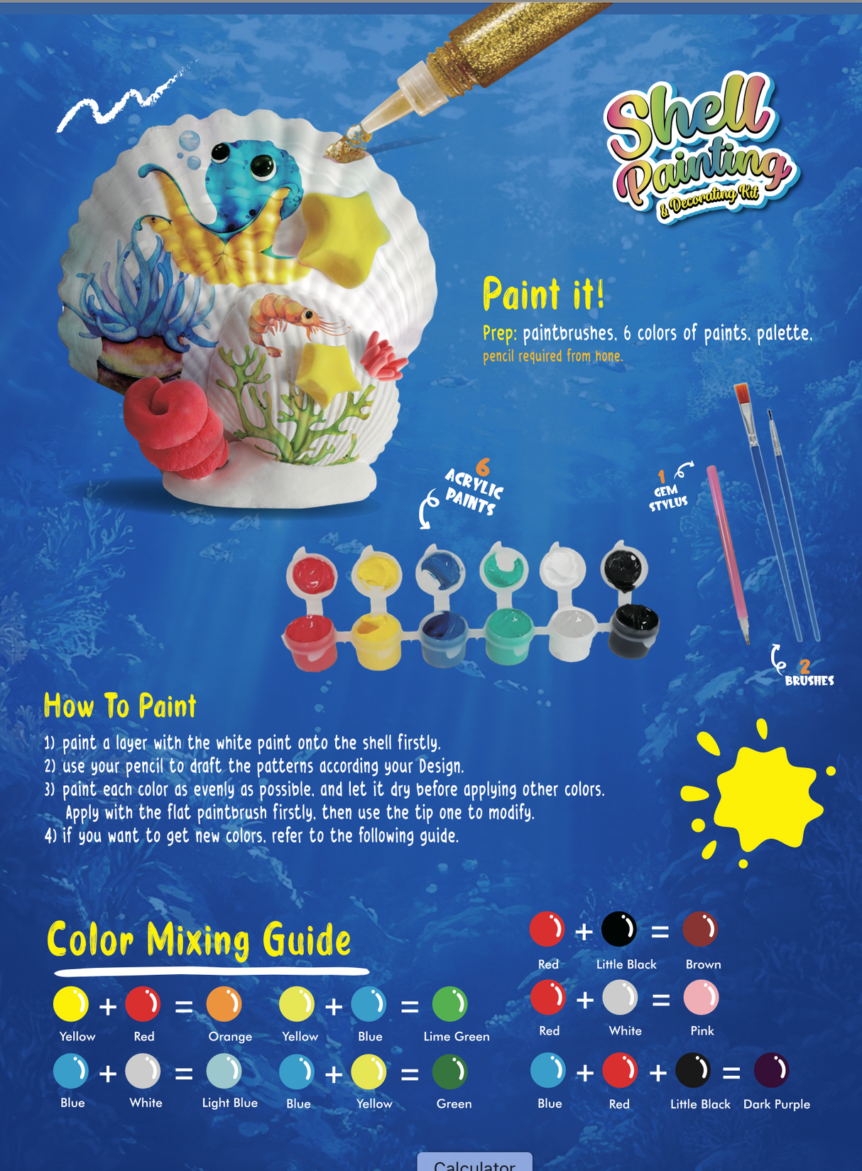 Shell Painting Kit