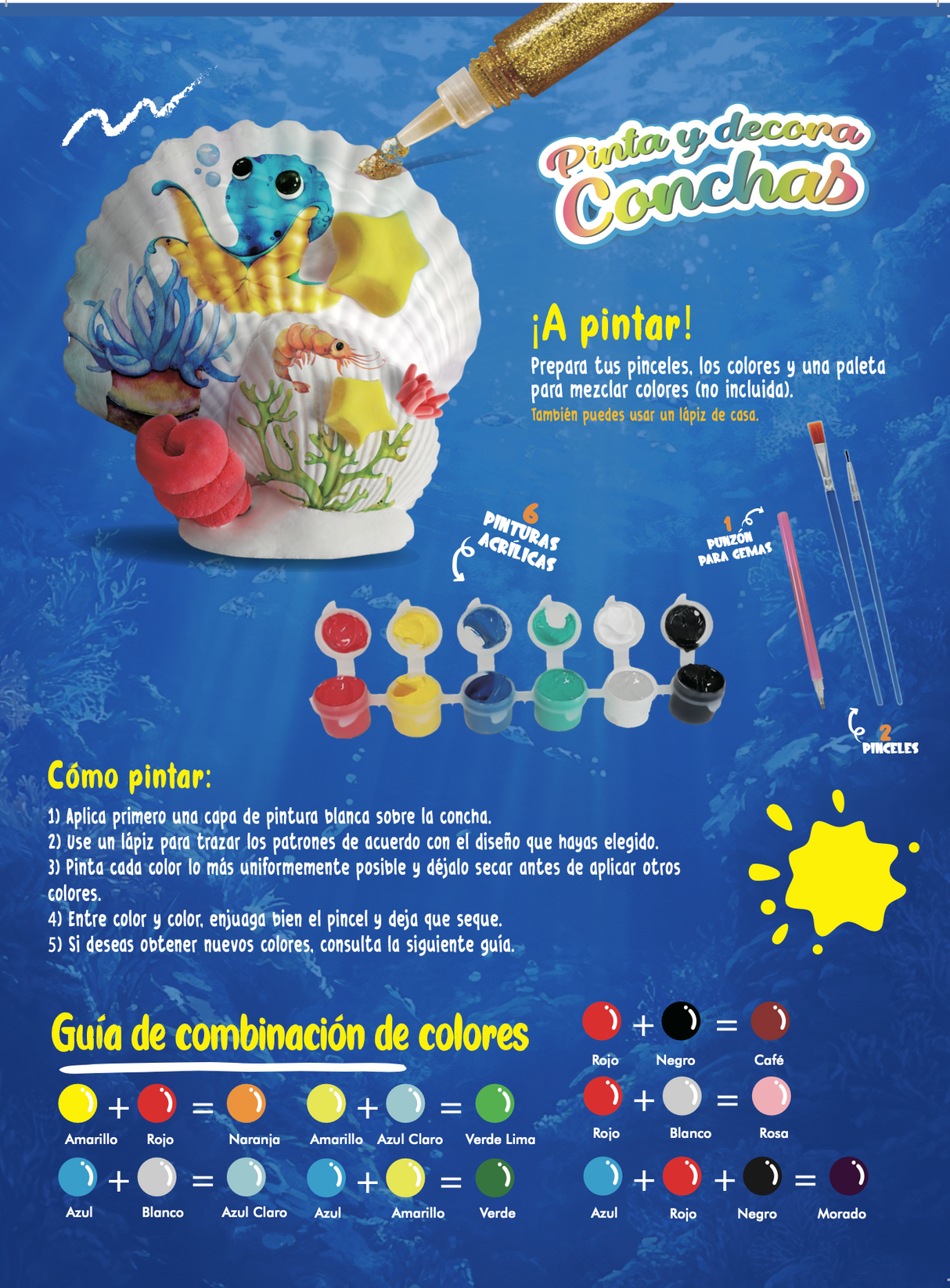 PINTA y DECORA CONCHAS