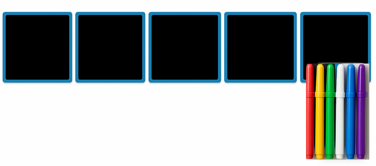 Reusable Kids Doodle Set – 2 Pack Giant Coloring Books with Markers