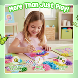 Poke In Art! -  Blooming Flowers & Butterflies