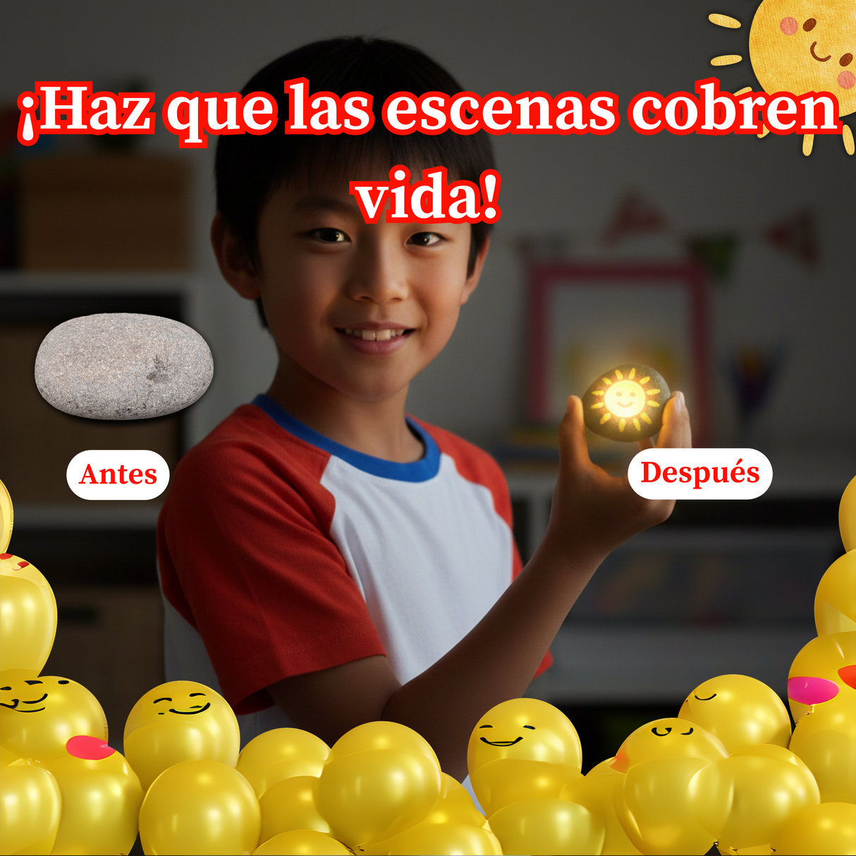 PINTA PIEDRAS QUE BRILLAN EN LA OSCURIDAD