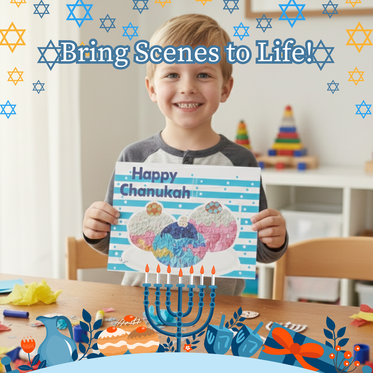 Chanukah Poke In Art Mess Free Activity Kit