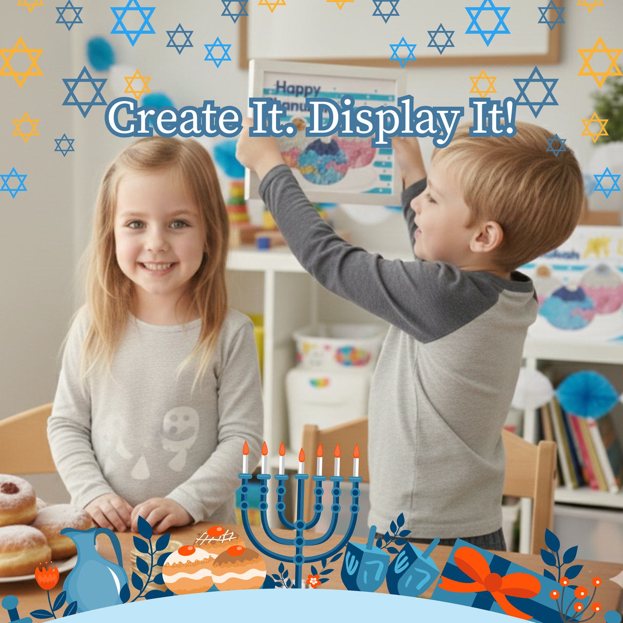 Chanukah Poke In Art Mess Free Activity Kit