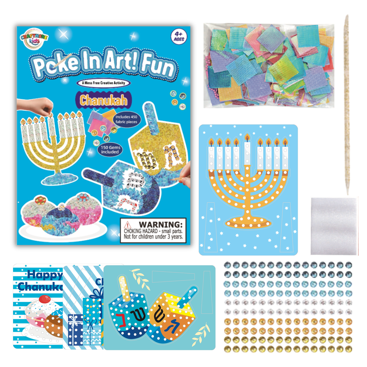 Chanukah Poke In Art Mess Free Activity Kit