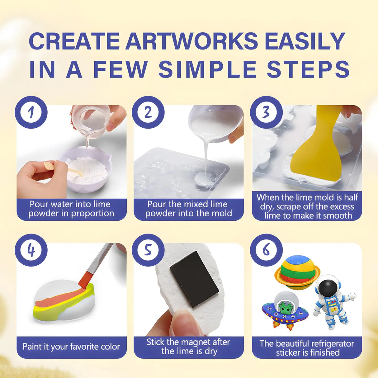Kids model plaster Painting Kit,  4 Styles
