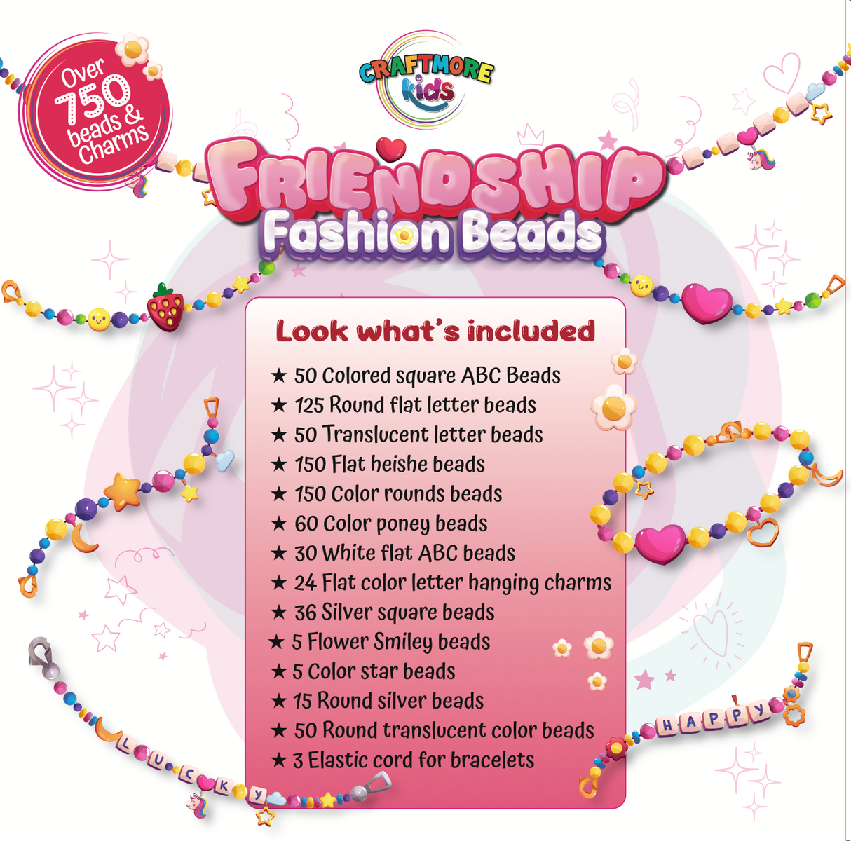 Alphabet Beads Friendship - Bracelet Making. 750 beads