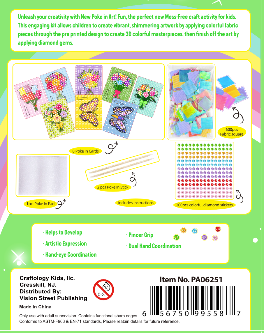 Poke In Art! -  Blooming Flowers & Butterflies