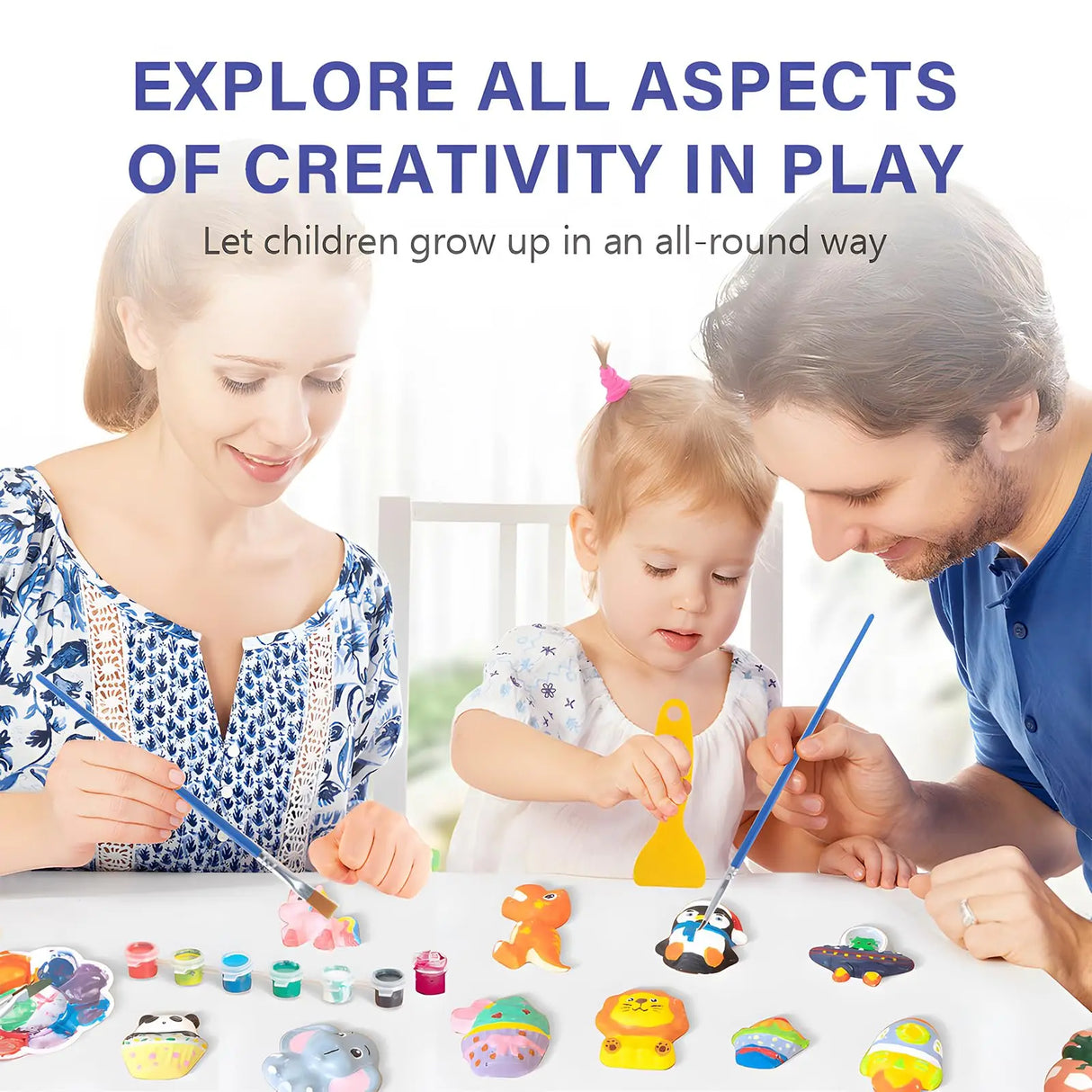 Kids model plaster Painting Kit,  4 Styles